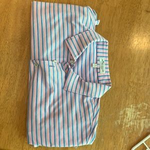 New Peter Millar Summer Comfort Polo Shirt Oasis Blue